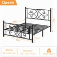 thumbnail image 7 of VECELO Queen Size Metal Bed Frame with Headboard and Footboard, Heavy Duty Platform Bed, No Box Spring Needed, White, 7 of 7