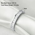 thumbnail image 3 of Newshe Wedding Bands Eternity Rings for Women Cubic Zirconia Princess 925 Sterling Silver Size 9, 3 of 7