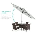 thumbnail image 3 of Best Choice Products 10ft Outdoor Steel Market Patio Umbrella w/ Crank, Tilt Push Button, 6 Ribs - Fog Gray, 3 of 8