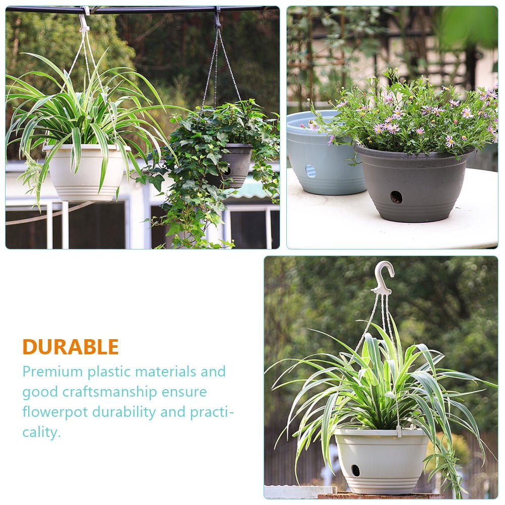 YOSADIER Balcony Hanging Pot Thicken Design Hanging Planter Pots 3Pcs