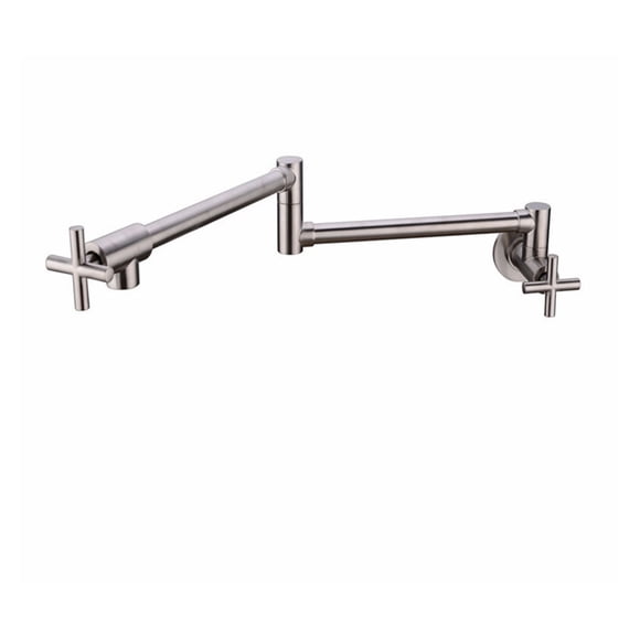 Wall Mount Pot Filler Sink Taps Swinging Spout Faucet For Kitchen Gourmet Sinks Faucets Single Cold Sink Spigots Brush Black Tap ,bar Laundry RV Farmhouse