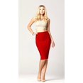 thumbnail image 2 of Conceited Women's Mia Stretch High Waist Bodycon Midi Pencil Skirt with Back Slit, 2 of 5