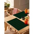 thumbnail image 4 of Farmhouse Plaid Placemats Set of 6,Washable Woven Burlap Cloth Fabric Placemat for Square/Rectangle/Round/Oval Dining Table,Easy Clean Place Mats St. Patrick''s Day Buffalo Checkered Green, 4 of 6