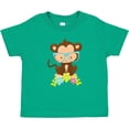 thumbnail image 3 of Inktastic Cute Monkey With Eyeglasses, Colorful Flowers Boys or Girls Baby T-Shirt, 3 of 5