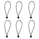 thumbnail image 1 of 6 unidades de cuerda elástica de bola de 15 cm, resistente y duradera, para sujetar lonas y toldos. Negro, 1 of 7