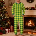 thumbnail image 2 of Ashirexll Two Piece Sets, Mens Pajamas Set, Christmas Plaid Print Fashion Casual Sleepwear Set Long Sleeve Top and Pants Home Loungewear, 2 of 5