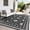 Black, variant on 9'x18' Waterproof Reversible Outdoor Rug, Vintage Diamond Patio Carpet, UV-Resistant, Washable Area Mat for RV, Camping, Deck, Balcony