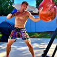 thumbnail image 3 of Neon Paint Splatter Mesh Shorts, 3 of 5