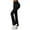 Black, variant on Women's Solid Color Tight Fitting Comfortable Casual Wide Leg Pants Raised Hips High Waist Flared Pants Fitness Straight Leg Pants Leggings Lightweight Sweatpants Trouser Style Yoga Pants