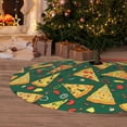 thumbnail image 6 of Yiaed Pizza Print Christmas Tree Skirt , Tree SkirtsTree Mat for Christmas Winter Holiday Indoor Decorations-48", 6 of 7