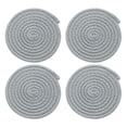 thumbnail image 1 of 4 Pcs Manteles Individuales Redondos Trenzados, 5.9" Manteles Tejidos para Mesa de Cocina para Decoración de Granja (Gris), 1 of 7