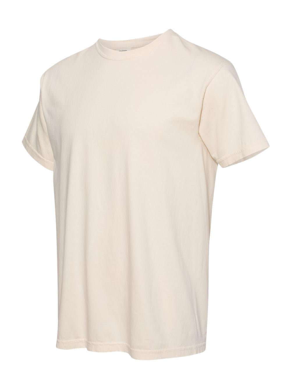 Mustard 1717 Comfort Colors flat lay photography Garment Dyed Heavyweight Ringspun Short Sleeve Shirt Shirt mockup