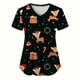 thumbnail image 3 of Blusas de Navidad para mujer, con bolsillos, de manga corta, con cuello en V, estampadas, para lactancia, tallas grandes, S-5XL, para verano, 3 of 5