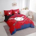 thumbnail image 2 of Erosebridal Boy Baseball Sport Bedding Comforter Set 7pcs, Red Blue Cartoon Theme Queen Bedding Sets, 2 of 7