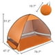 Pop Up Camping Automatique Tente Pliante Abri Solaire Anti UV Portable Plage Orange – image 2 sur 7