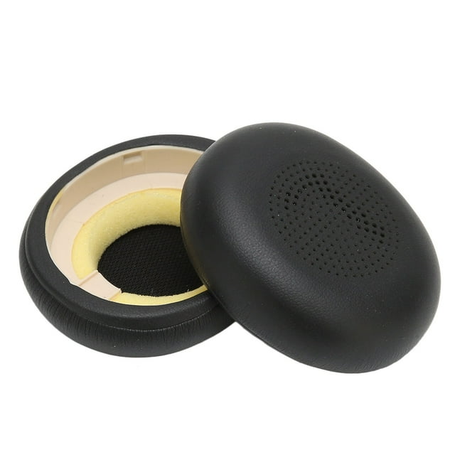 Coussinets de Remplacement, Coussinets d'Écouteurs Confortables Anti-Bruit 2 Pcs Cuir Protéiné Professionnel pour Écouteurs Noir