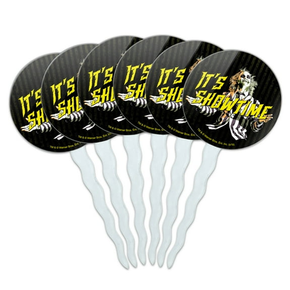Beetlejuice It's Showtime Cupcake Picks Toppers Decoration Set of 6