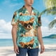 thumbnail image 3 of Fotbe Funny Swimming Chihuahua Camisa Hawaiana para Hombre Unisex – Camisa Casual de Verano con Botones de Manga Corta de Algodón y Lino,Medium, 3 of 7
