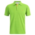 thumbnail image 2 of Boys' Polo Shirt Striped Short Sleeve Striped Short Sleeve Button Closure Toddler Kids Casual Tee Tops Beach Holiday Top Light Green 110, 2 of 4