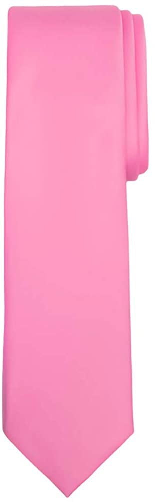 Fuchsia Pink Jacob Alexander Solid Color Mens Regular Tie