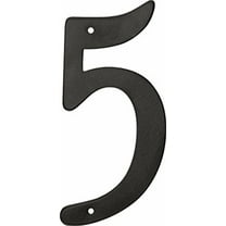 Hillman Group 841626 4 in. Nail-On Black Aluminum House Number - 5 - 3 Piece