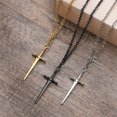 thumbnail image 6 of Faith Sword Cross Necklace for Men Women Stainless Steel Pendant Jewelry, 6 of 6