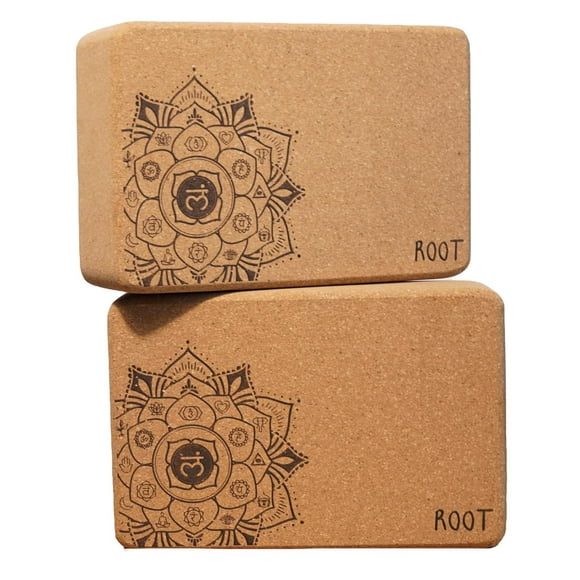 Ultimate Eco-Friendly Yoga Blocks | Pack of 2 | Cork Blocks - Non-Slip, Lightweight, and Moisture-Proof | Better Support, Balance & Comfort
