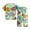 X295 Light Green, variant on Confree Summer Outfits Set For Girls Cartoon Graphic Print Short Sleeved Crew Neck Tees And Pants Sets Playwear Soft Casual Child Girls Outfit Size 5-6 Years Blue