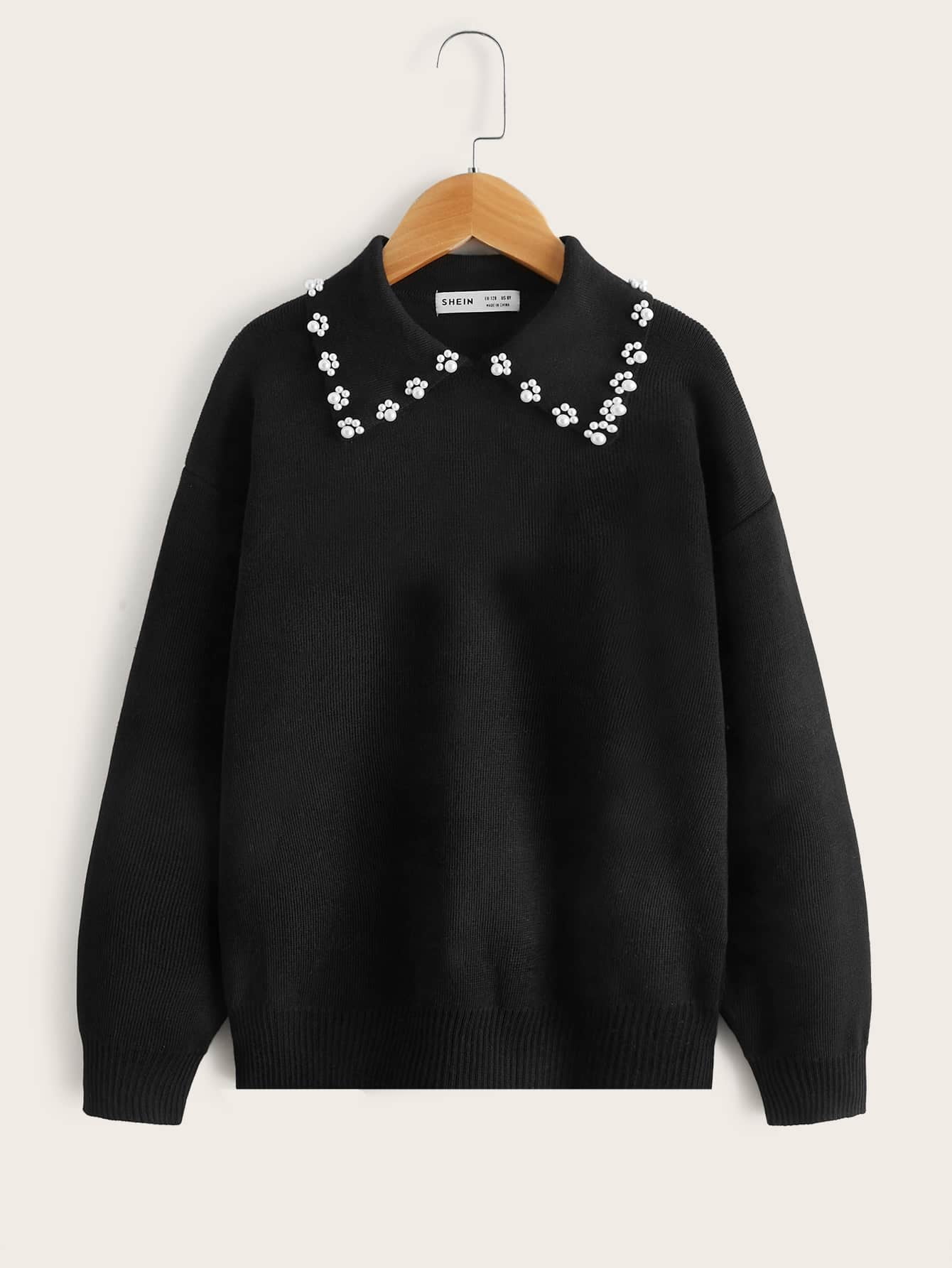 pearl collar sweater
