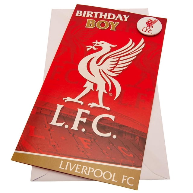 Liverpool FC - Set de Tarjetas de Cumpleaños Niños (Rojo, Blanco)
