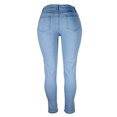 thumbnail image 3 of Eashery Women Jeans Mid-Rise Slim Fit Capris Plus Size Wide Leg Cotton Jean Jean Pink Jeans for Women (Light Blue,L), 3 of 4