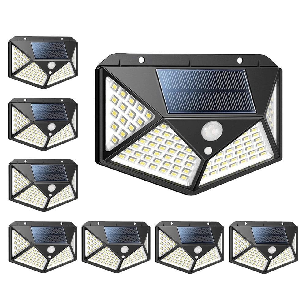 8 LED Battery Powered PIR Motion Sensor Security Wall Garden Gate Light Lamp 