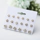 thumbnail image 1 of Pendientes para mujer, regalos para mujer, pendientes de perlas con incrustaciones de diamantes y flores, joyería para mujer, regalo, pendiente de aleación, 1 of 5