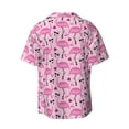 thumbnail image 2 of Fotbe Cool Flamingos print Short Sleeve Button Down Shirts for Men Casual Summer Beach Wrinkle Free Shirt-X-Large, 2 of 7