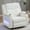 White, variant on Power Swivel Rocker Recliner with Adjustable Headrest, Glider Recliner Nursery Chair with Massage and Heat, USB A&C Ports, Armrest Storage, Ambient Light
