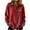 #3 Corduroy_Red, variant on Women's Corduroy Denim Patchwork Button Down Jacket - Long Sleeve Turndown Collar Casual Distressed Shacket