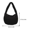 thumbnail image 2 of Bolso de mujer bolso 2023 plisado Hobo suave acolchado Puff chicas monedero negro, 2 of 9