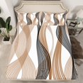 thumbnail image 2 of Erosebridal Minimalst Sheet Set Full for Adult, Abstract Ombre Bedding Sets Full Size, Stripes Decor 4 Pieces, 2 of 7
