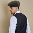 thumbnail image 4 of Boina de espiga para hombre, gorra para hombre, gorro cálido para personas de mediana edad y mayores, gorro de lana para otoño e invierno, 4 of 8