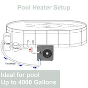 XtremepowerUS Above Ground Pool Heat Pump, Swimming Pool Heater, 14800BTU/hr, 115V/60Hz