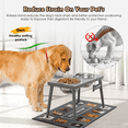 thumbnail image 3 of SHAINFUN Raised Dog Bowl Stand, 10" Tall  Stronger Dog Feeder with 16*24 in Mat and 2 58oz Bowls, 3 of 7
