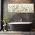 thumbnail image 4 of IDEA4WALL Extra Large Framed Canvas Print Wall Art Wildflower Whimsy Delicate Classic Art Watercolor Botanical Vintage Wall Decor Oversized Watercolor Artwork Relax/Calm for Living Room - 60"x20", 4 of 5