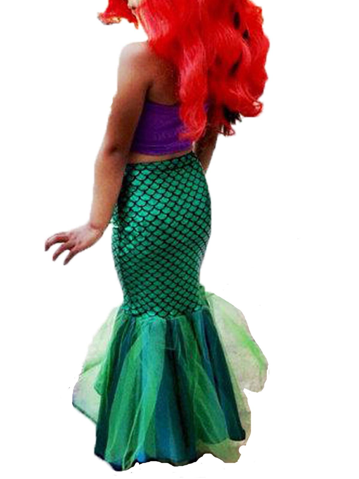 AmzBarley Girls Mermaid Tail Kids Swimmable Swimsuit Dress up Swimming Costume