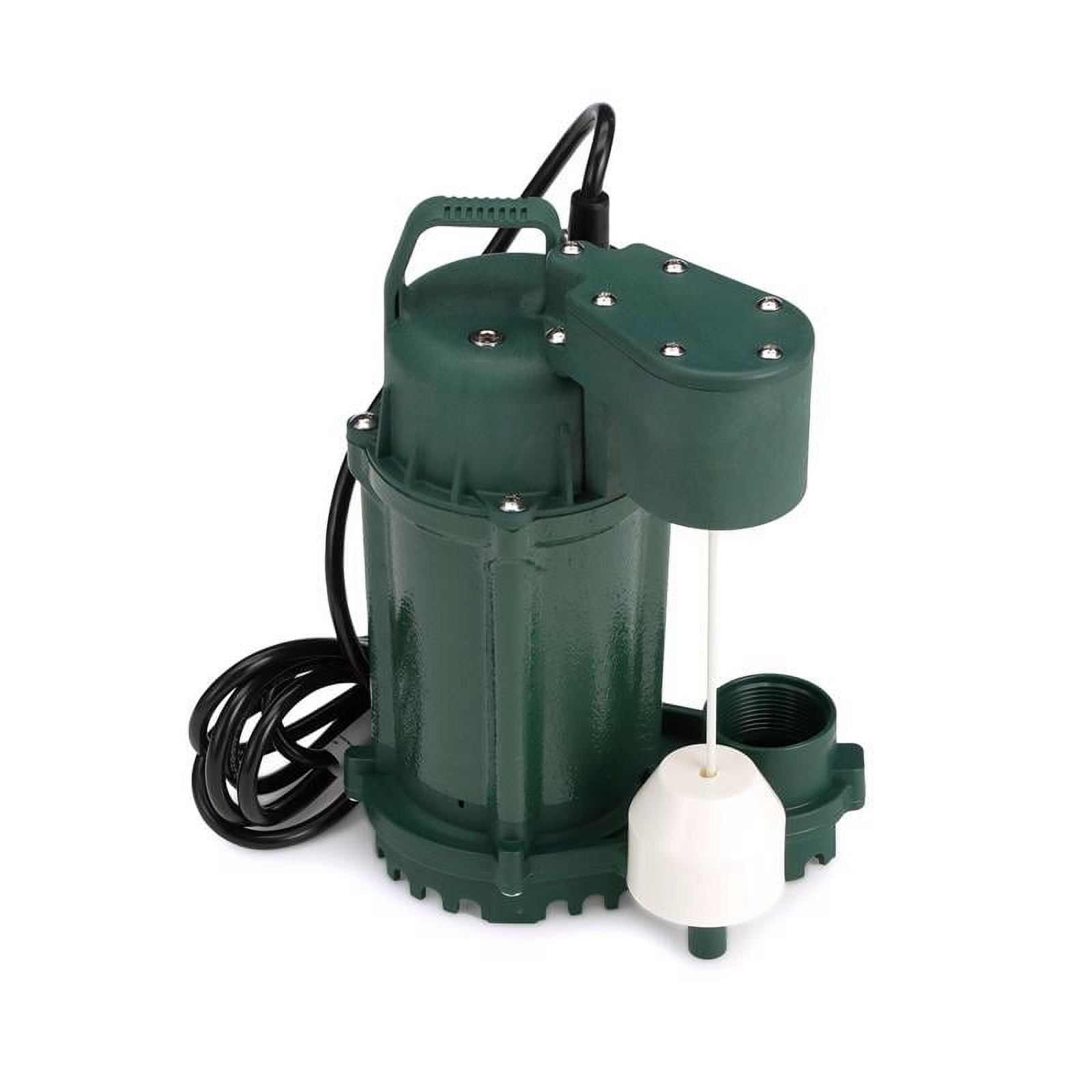 Zoeller 1/2 HP 115V Cast Iron Submersible Sump Pump, 60 GPM 1075-0001