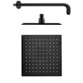 thumbnail image 1 of Regadera Cuadrada 20cm Negra Acero Inox Con Tubo 40cm Modelo Negro, 1 of 4
