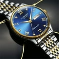 thumbnail image 2 of GUANQIN Women Men Couple Calendar Rhinestone Vintage Analog Automatic Self-Winding Mechanical Wrist Watch Stainless Steel Sapphire Crystal Waterproof Luminous Business Clock, 2 of 6