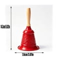 thumbnail image 3 of Christmas Hand Bell with Wooden Handle, Embossed Metal Vintage Service Call, Festive Holiday Decor for Wedding, Party, Home, Tabletop Seasonal Display, 3 of 7