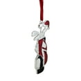 thumbnail image 2 of Northlight 4” Red and White with European Crystals Silver Plated Golf Bag Christmas Tree Ornament, 2 of 3