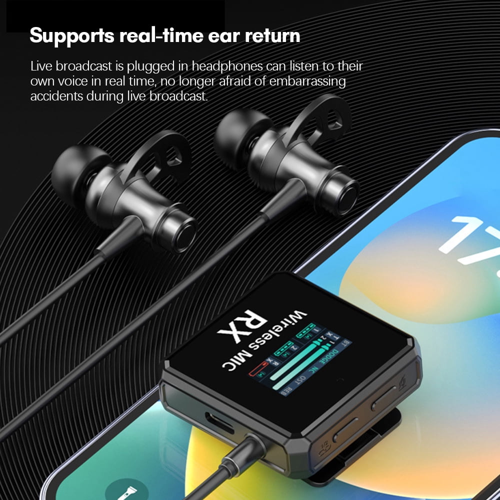 Microphones,Lavalier Clip-on 3pcs Compatible Reduction With Receiver Noise Reduction With Adapter Cables Box With Tft With Tft Screen Android Buzhi Dsfen