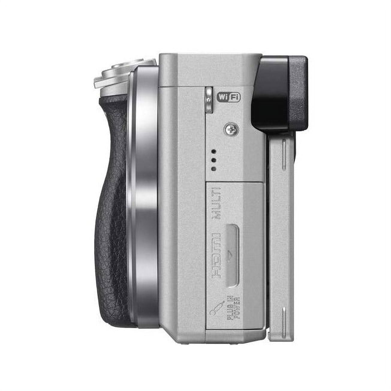 Sony Alpha a6300 Mirrorless Camera Silver ILCE-6300/S +Soft Bag
